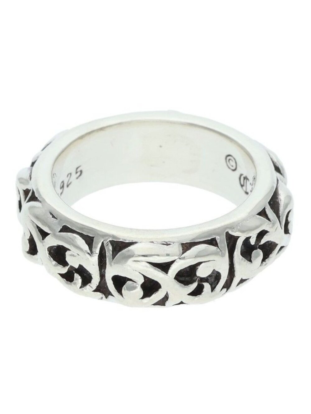 Chrome Hearts Etrnity Vine Band Eternity Silver Ring
